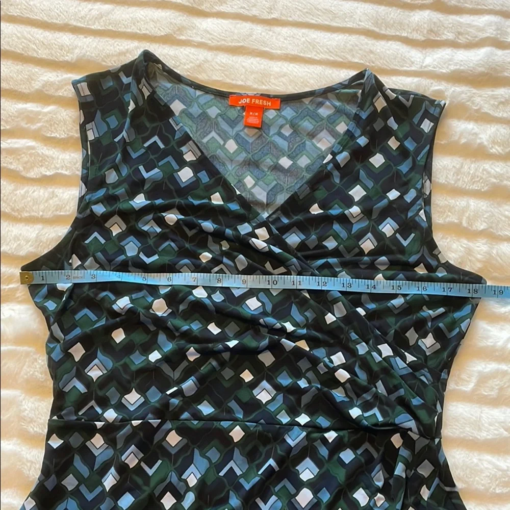 🇨🇦 Joe Fresh Geometric Patterned Black Sleeveless Dress, women's size M - Picture 11 of 15